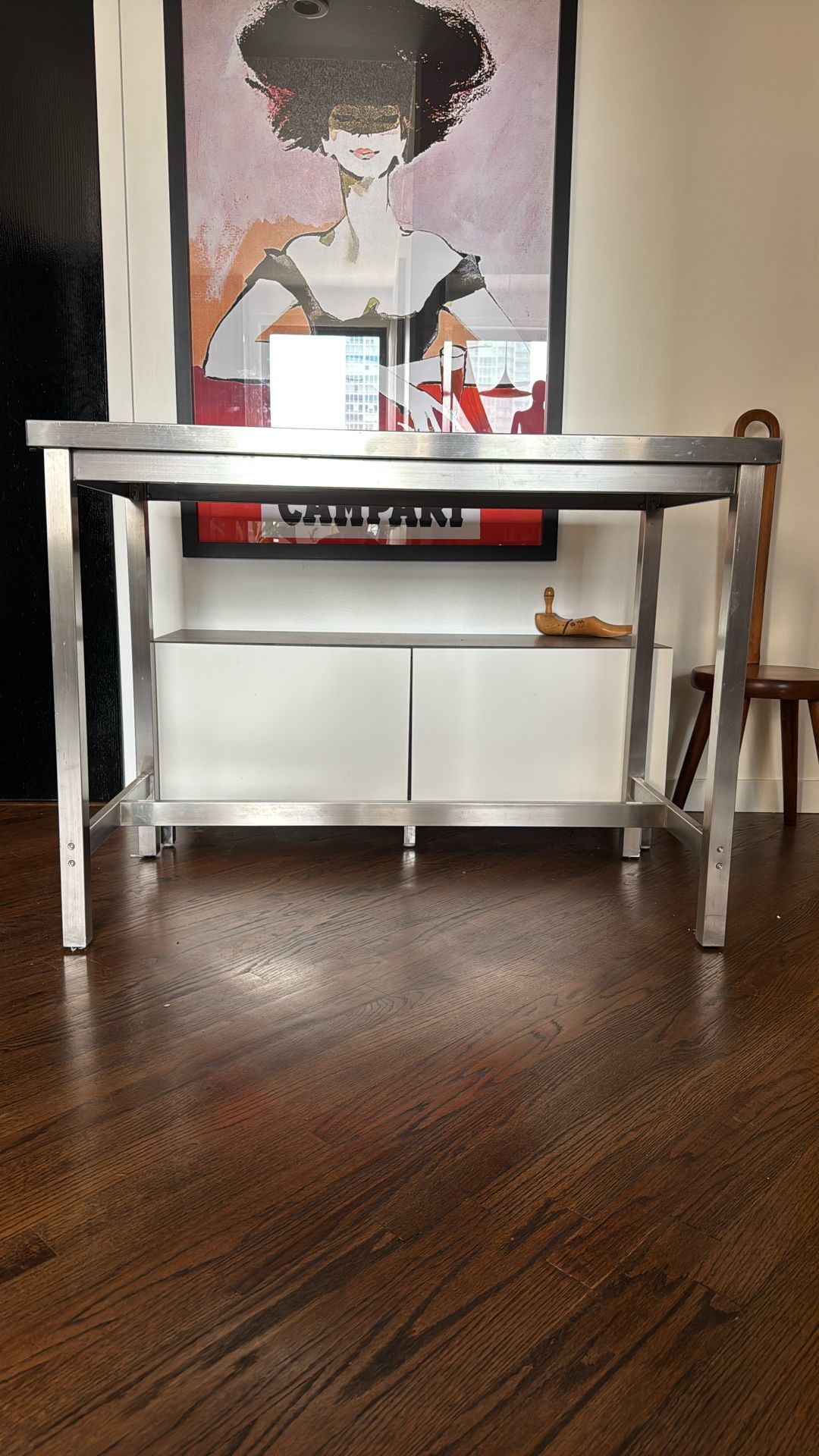 Silver IKEA Kitchen Table/Desk