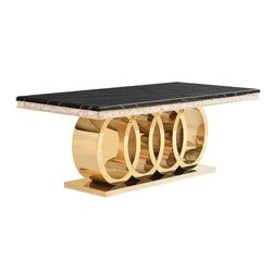 Marble Dining Room Table With Gold Base