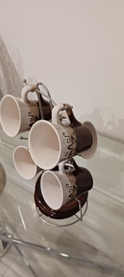 Juego de taza 5 taza 5 plato.