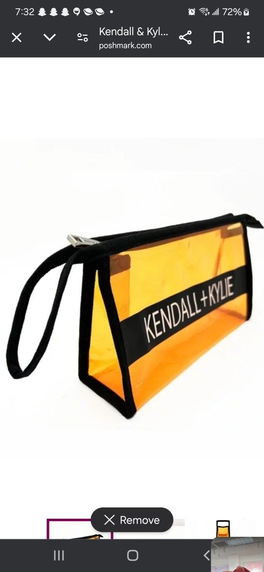 Kendall And Kylie Orange Makeup Bag