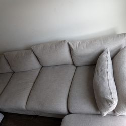 Light Gray Sectional Couch - Good Condition $400