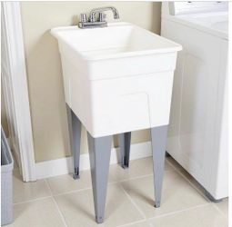 MUSTEE Utilatub Combo 24" x 18" Laundry/Utility Sink with Faucet Brand new in box