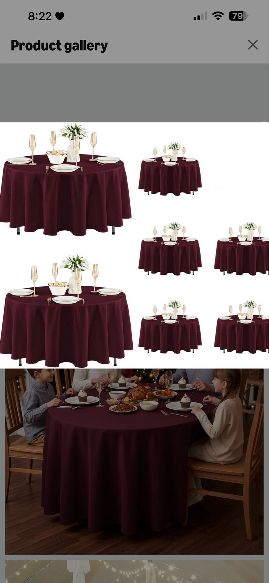 7 Pack Round Tablecloths: Stain Resistant Wrinkle Free Circle Table Clothes, Washable Reusable Polyester Table Covers for Wedding Party Birthday Banqu