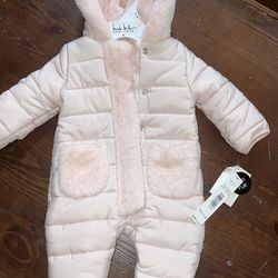 Baby girl winter onesie coat