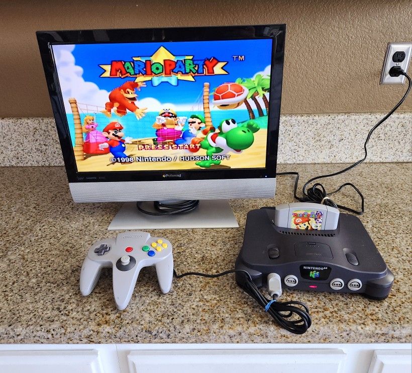Nintendo 64 Set with Mario Party & HDMI