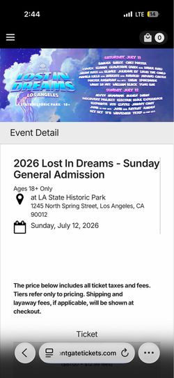 Lost in Dreams Sunday Only