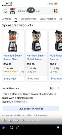 Hamilton Beach Blender- glass top (moving so selling everything)