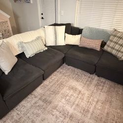 Savesto Signature Design by Ashley Ivory 5-Piece Sectional, 114W x 114D x 37H, 327lbs.