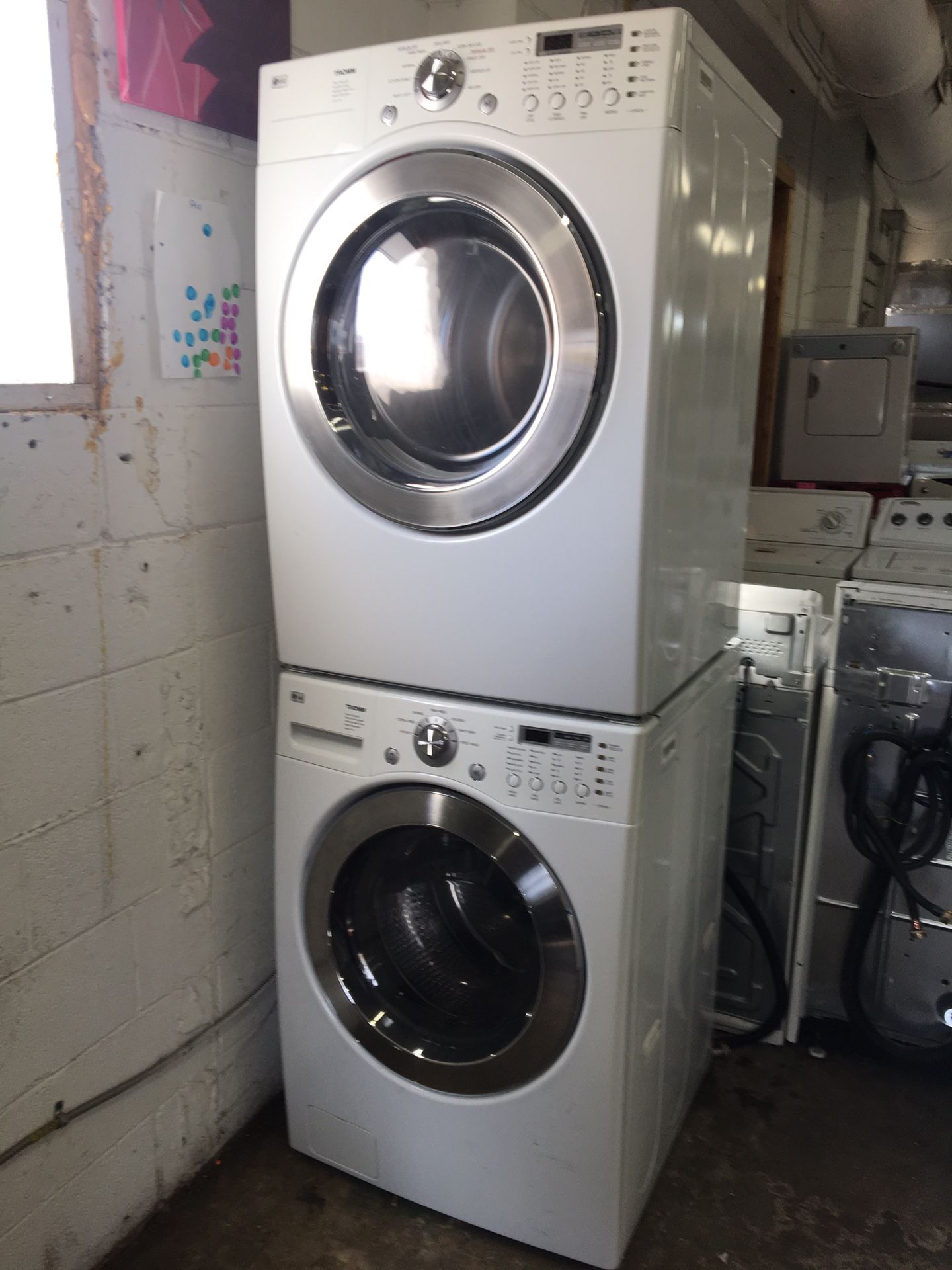 Financing - 90 Day Warranty - LG stackable front loading washer dryer