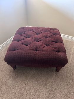 Large Tufted Square Ottoman Footstool