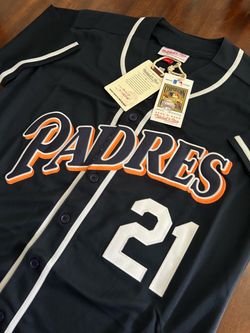 Retro San Diego Padres Jersey Navy Blue Caminiti