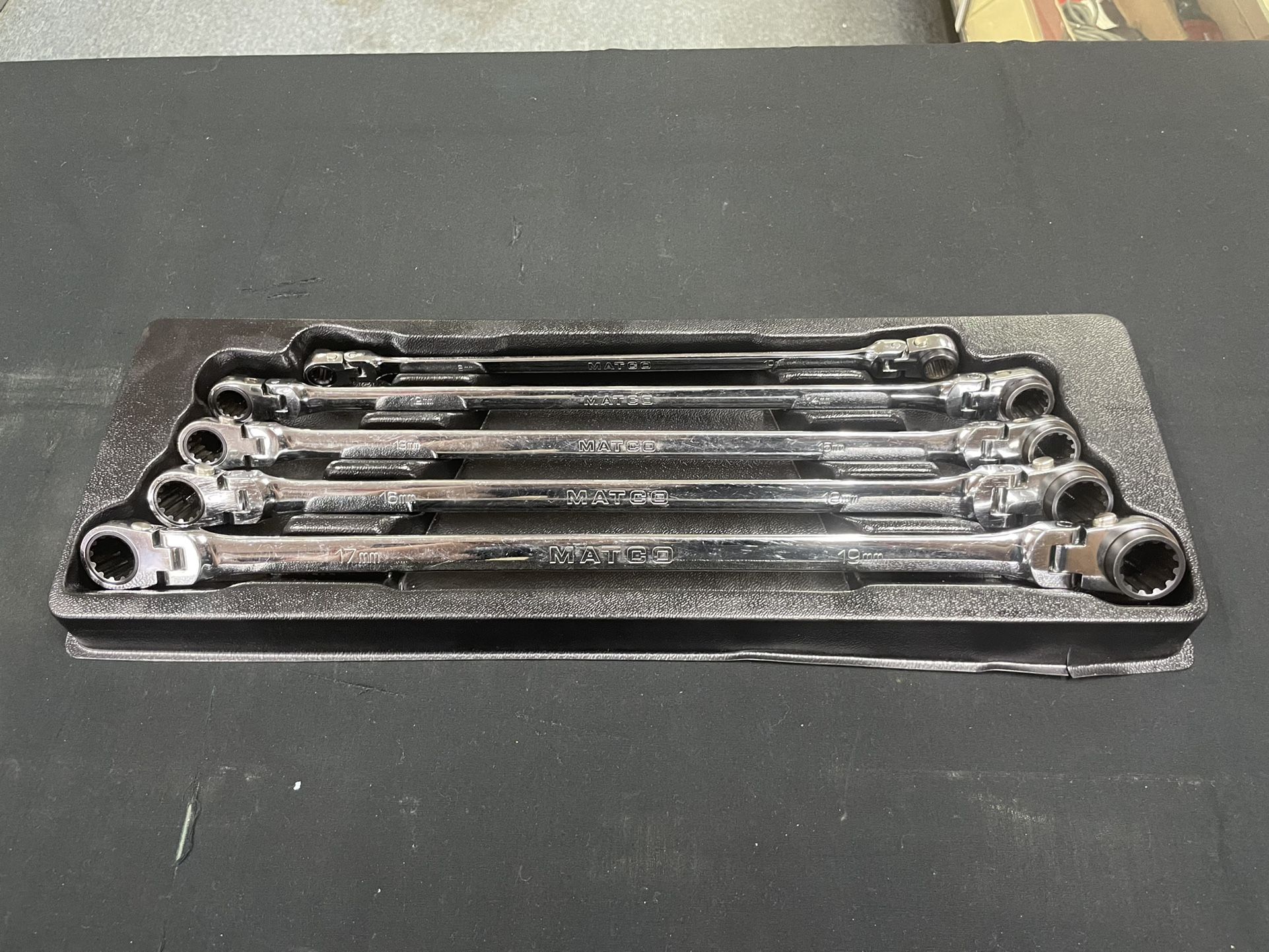 Matco 5PC Extra Long Double Box Flex Head Ratcheting Wrench Set (SRRFXLM52T)