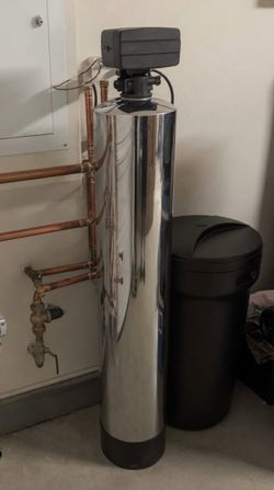 New Single Tank Stainless Steel Water Softener with Whole House Filtration & Under Sink RO Alkaline