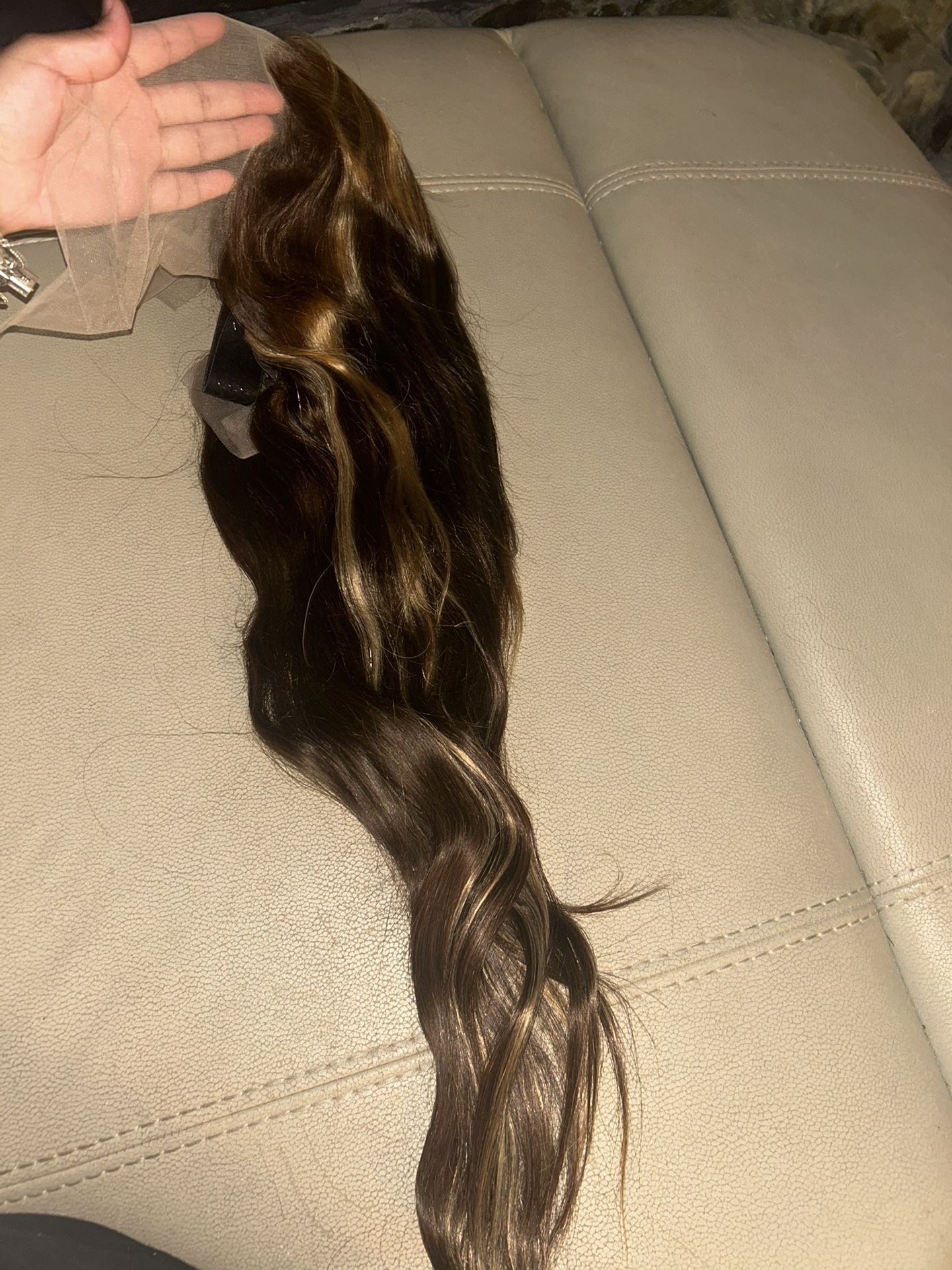 100% Human Hair 30 Inch Highlight Straight Wig