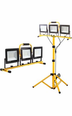 Triple (3 Head) LED Work Light with Tripod Stand