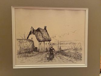 Ink Drawing (67/100) Arthur Boos – Signed Limited Edition – “Cornwall”