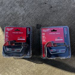 Milwaukee 5.0 Batterys (Two pack)