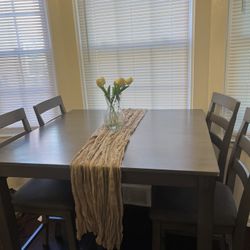 Grey Dining Room Table With Chairs