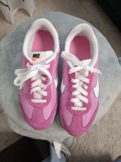 Nike Pink Suede Low-Top Sneakers