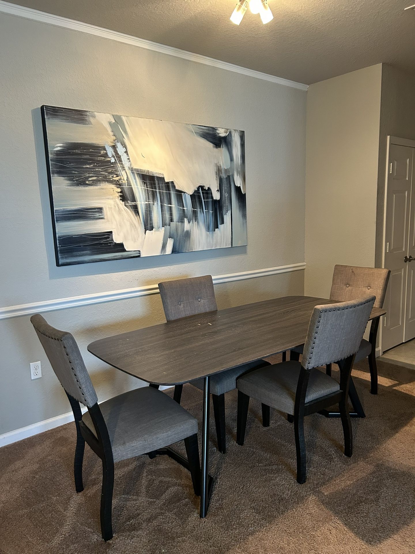 Dining Table with Four Chairs