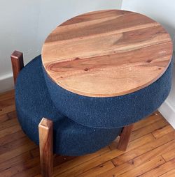 End table , storage , ottoman , seat all in one fabric cover