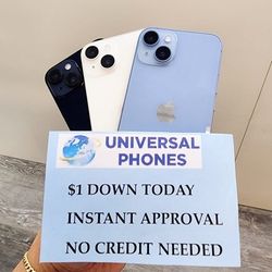 Apple IPhone 14 Plus 128gb  Unlocked, FREE Smartwach/ Headphones. Pay $1 Today Rest in payments. NO CREDIT NEEDED FINANCING