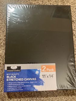 2 sealed black canvases