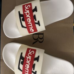 Supreme x LV collab Sandals Slides