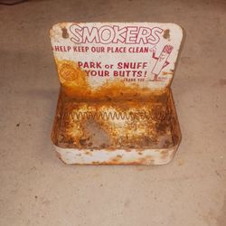 Vintage Smokers Ashtray Sign