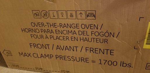 New in box over the range microwave new slate color black from home depot moving