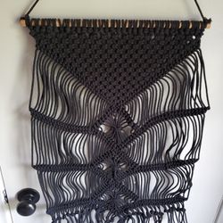 Black Macrame Wall Hanging