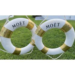 2X Moet Chandon Champagne Life Ring Buoy RARE Collectible Lifesaver