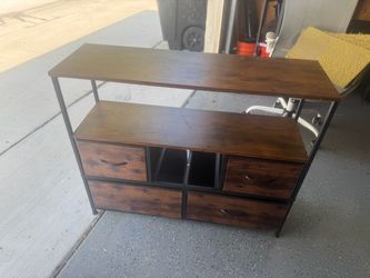 Industrial Dresser with Shelves and Drawers