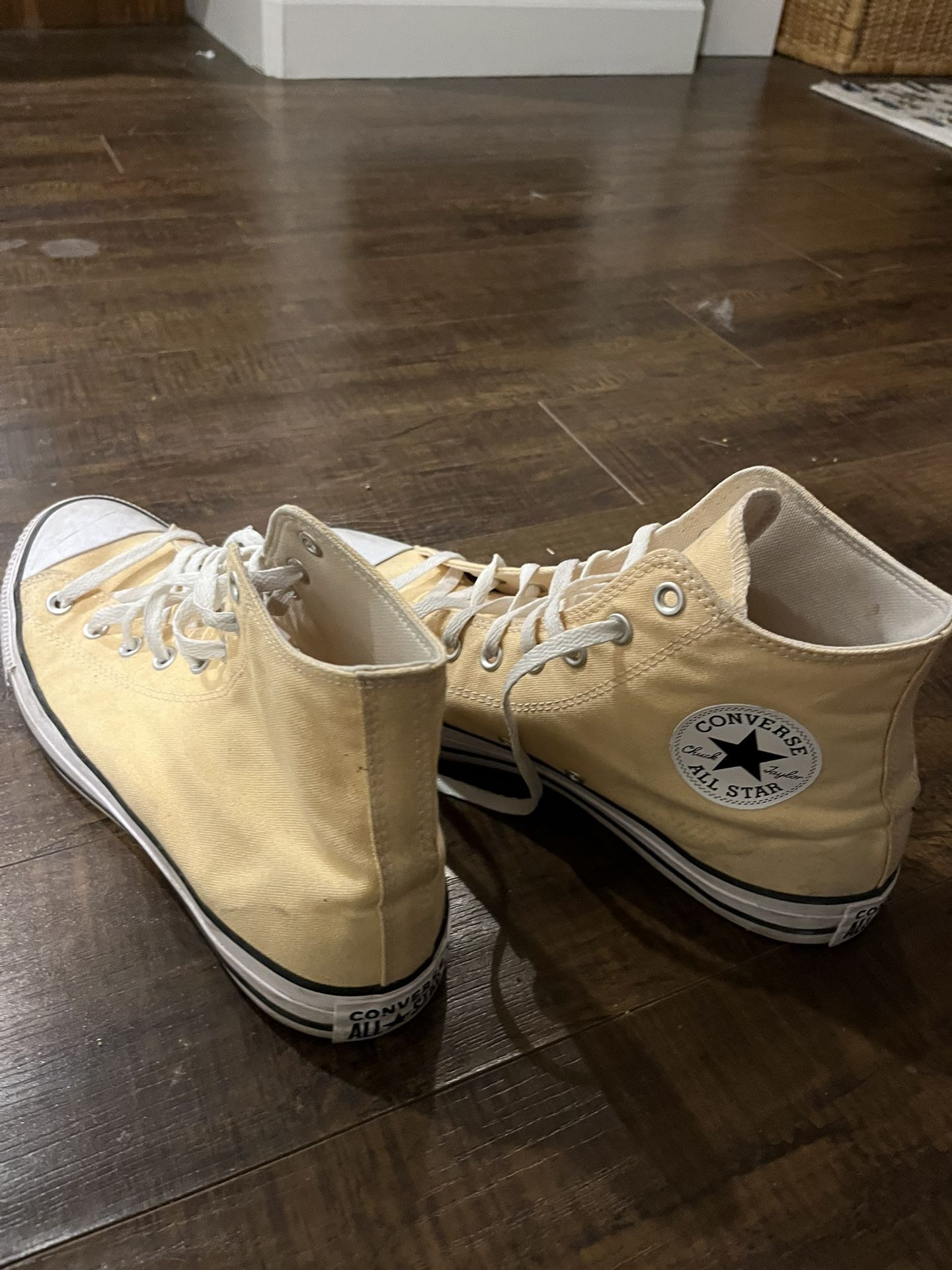 Light Yellow Converse Hi Tops