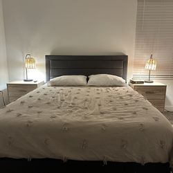 Gray Queen Bed