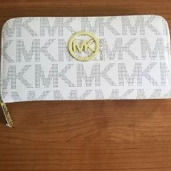 *Michael Kors* White Leather Wallet