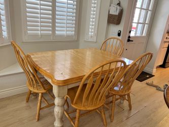 Wood table and chairs