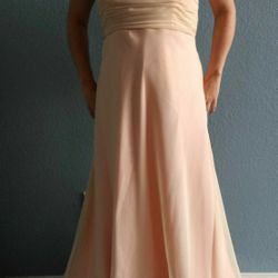 Formal peach dress size 16 & 4