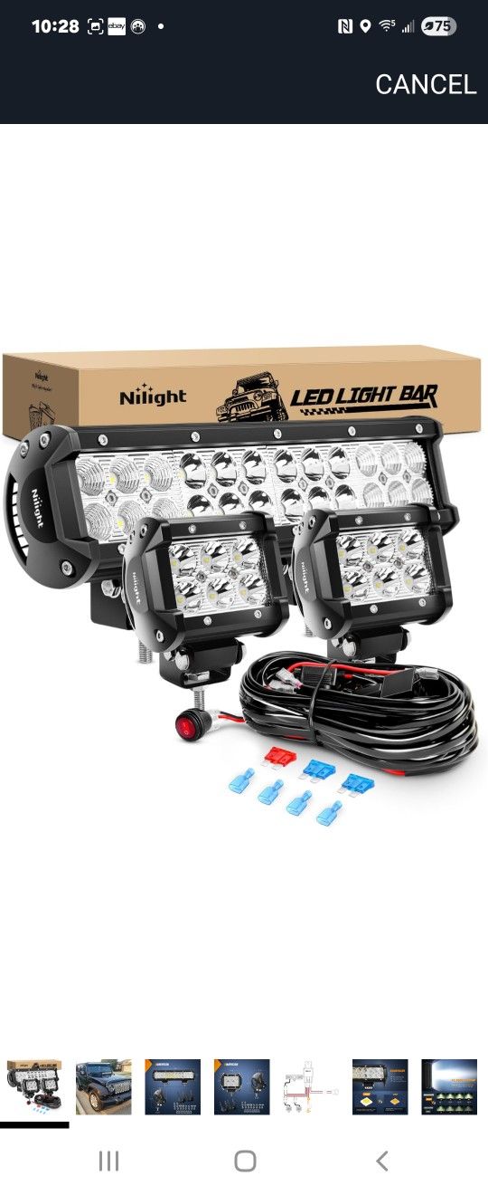 Nilight Led Light Bar Kit
