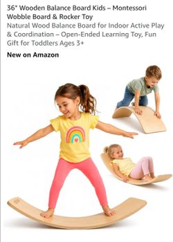 36" Wooden Montessori Wobble Balance Board