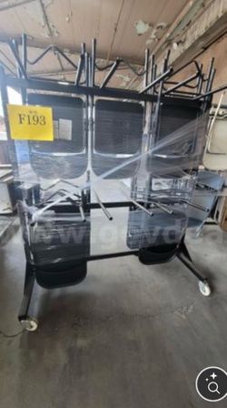 Folding chair rack and chairs