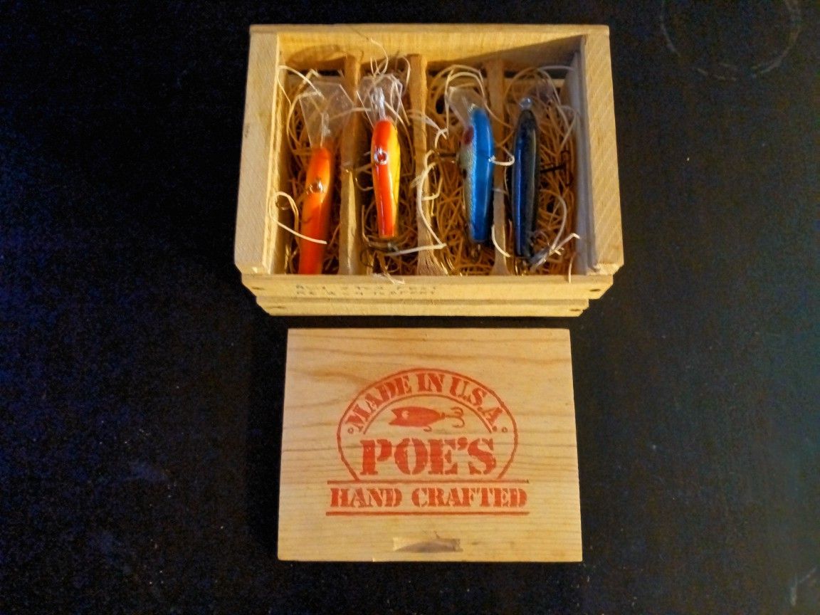 Poes Vintage Cedar Lures  $45.