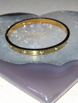 Vintage Park Lane Hinged Jewel Silver Bracelet