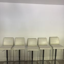 White Swivel Barstools 5