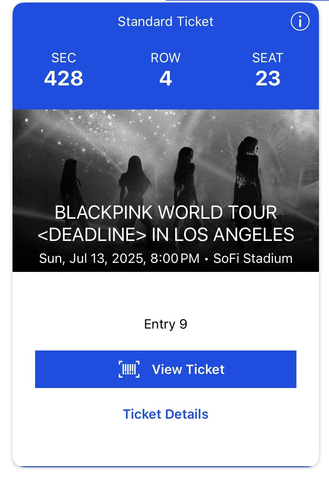 Blackpink Deadline Tickets (Day 2)