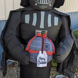 SUPER RARE Star Wars Deathstar Darth Vader Merry Christmas Gift 6ft Inflatable