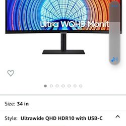 34in Curved Samsung Monitor 