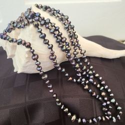 Genuine Peacock Fresh Water Pearl Lariet 