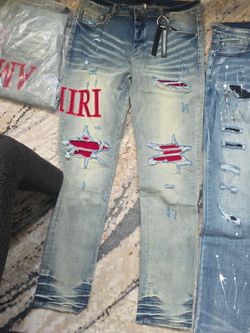 Purple and amiri jeans