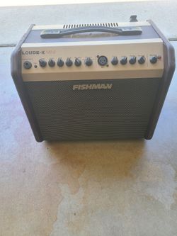 Fishman loudbox mini with mic and mic stand.